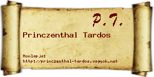 Princzenthal Tardos névjegykártya